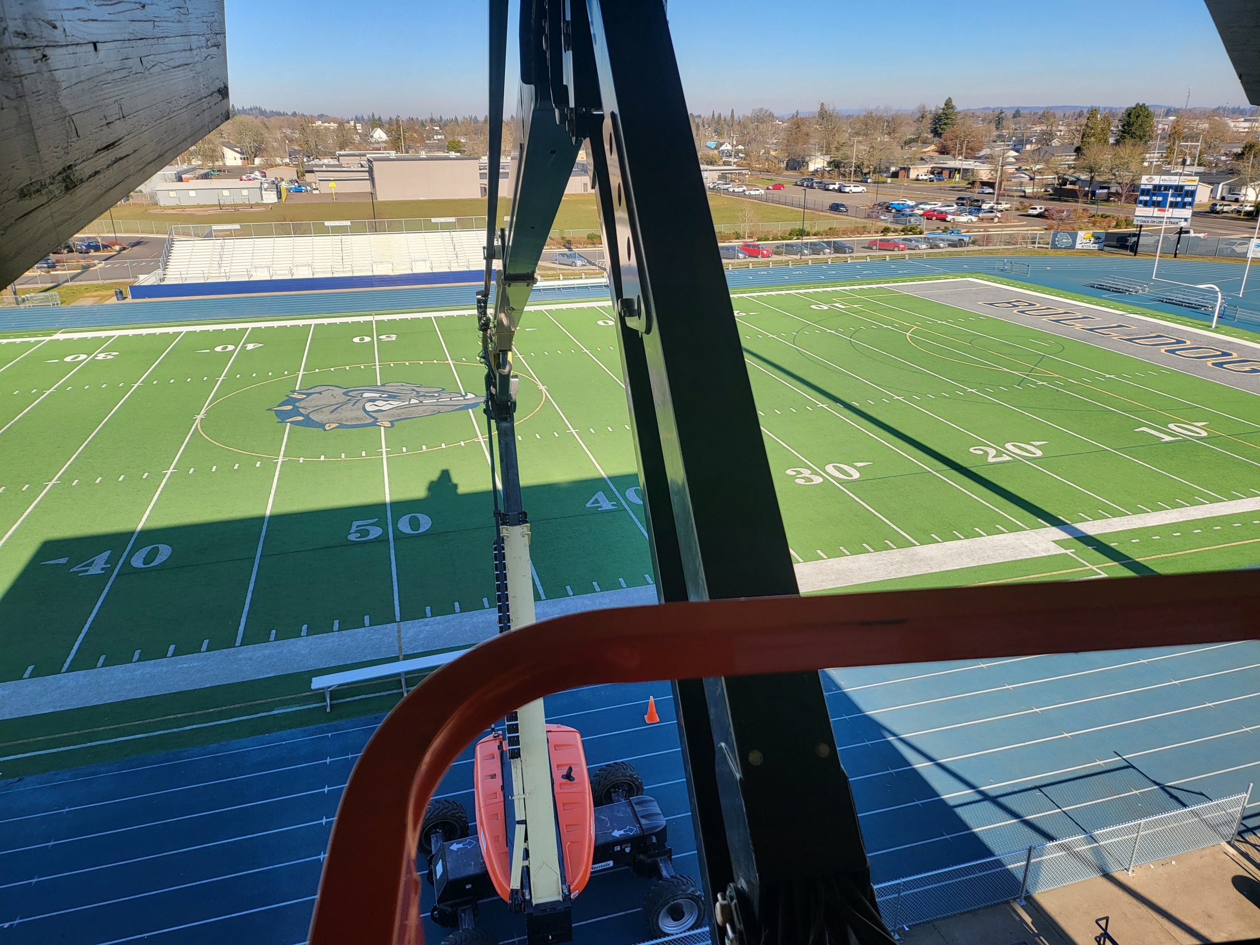 Football field from lift